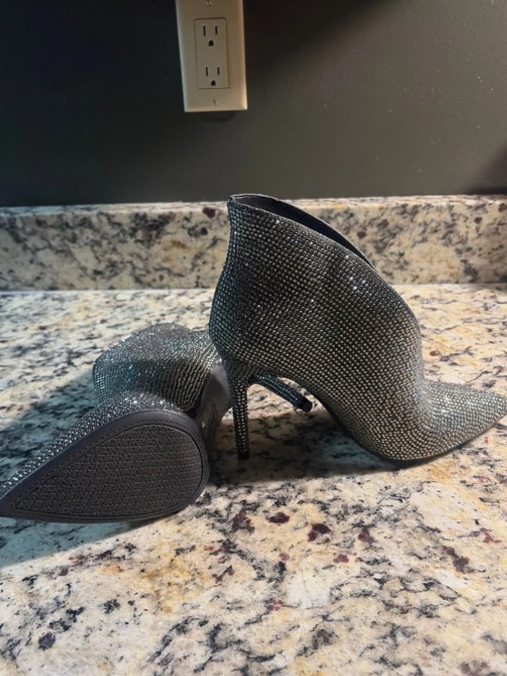 JESSICA SIMPSON♦️GLITTER GABOR RHINESTONES BOOT - Picture 11 of 14
